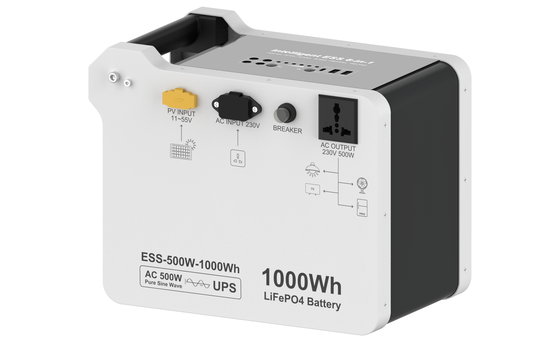 Lensun 1kWh portable energy storage system recommended for essential home backup